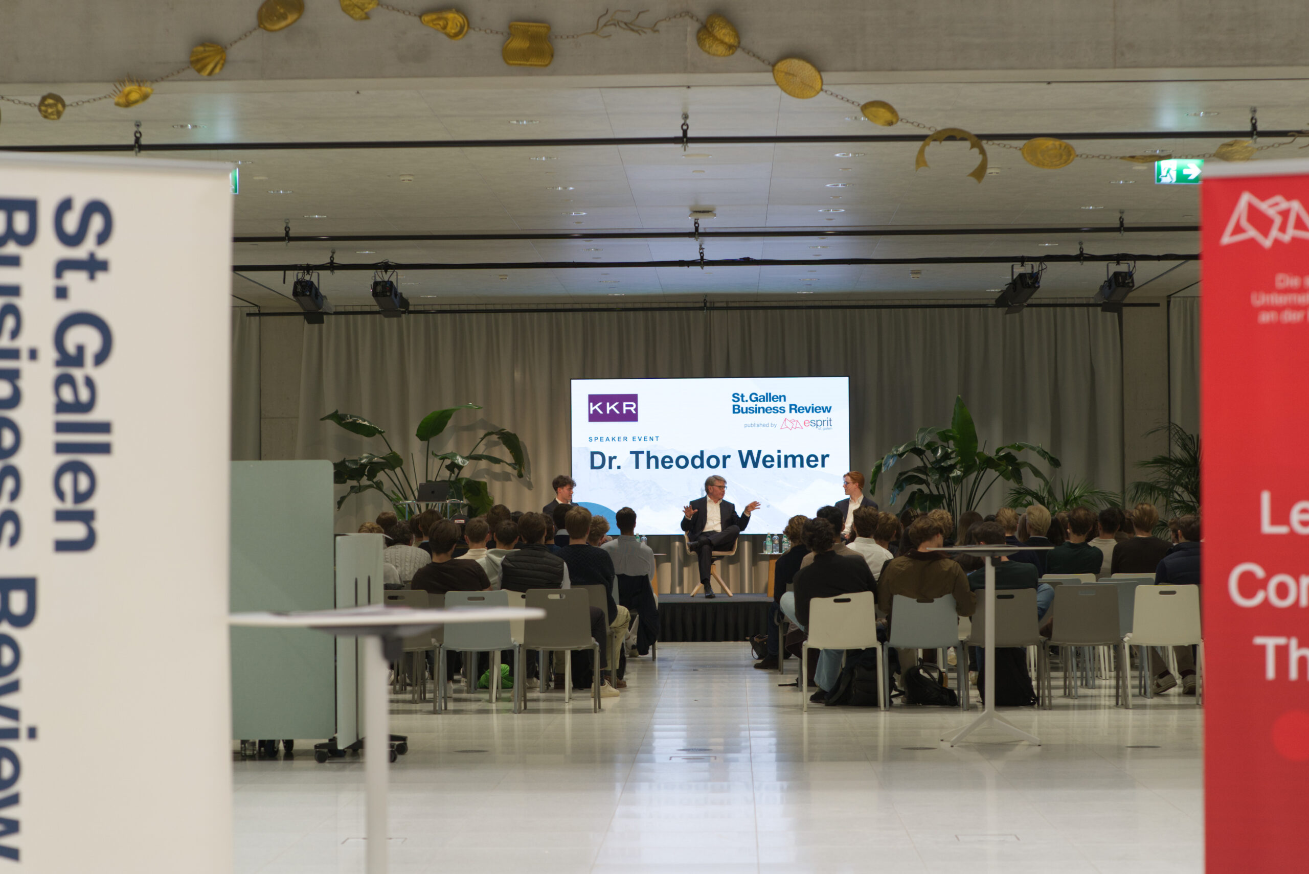 The speaker event in the SQUARE Atrium